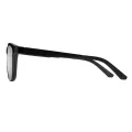 Gene - Square Black Clip On Sunglasses for Men & Women
